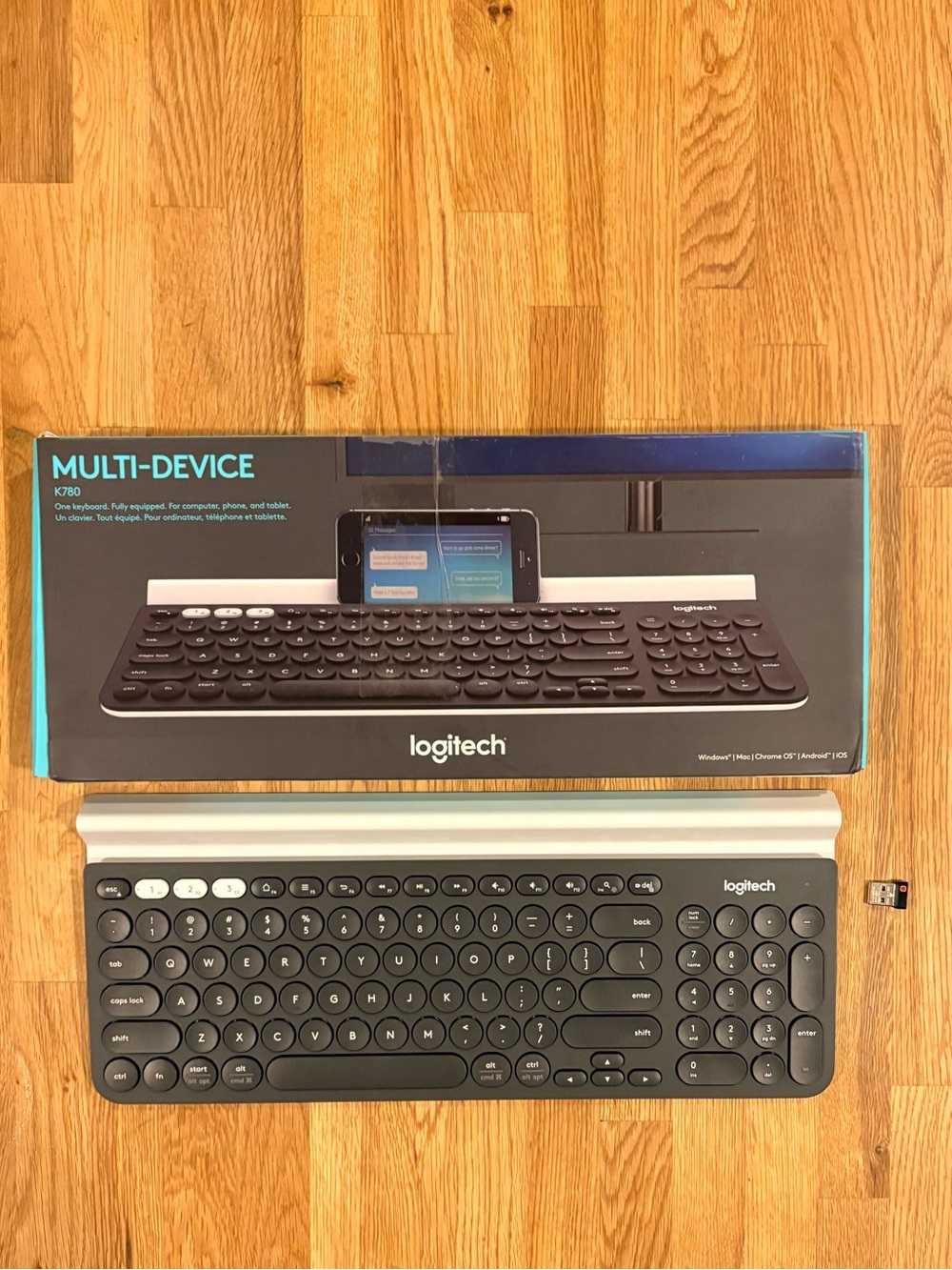 Logitech K780 Multi-Device Bluetooth USB RF Wireless Keyboard 920-008149